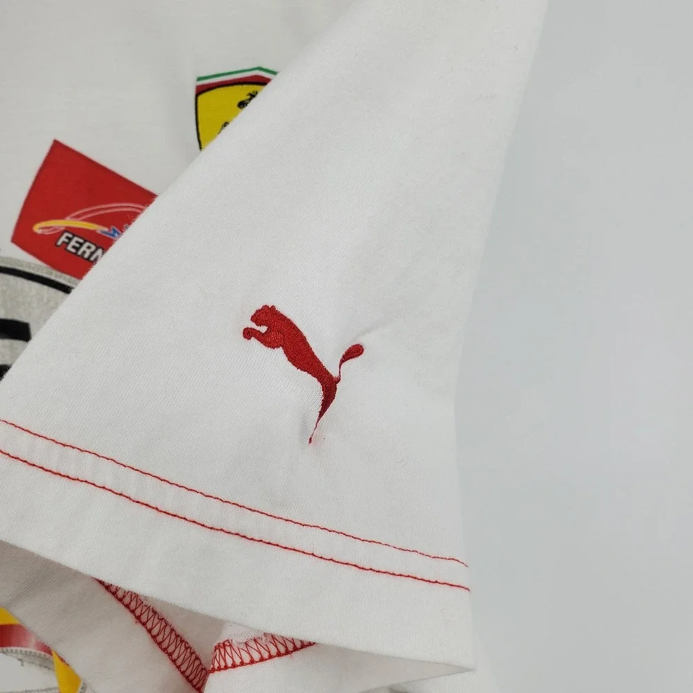 Puma Scuderia Ferrari Fernando Alonso White Graphic‎ T-Shirt Men's Large